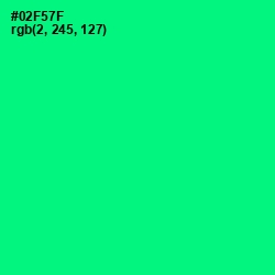 #02F57F - Spring Green Color Image