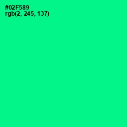 #02F589 - Caribbean Green Color Image