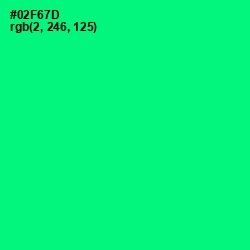 #02F67D - Spring Green Color Image
