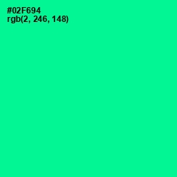 #02F694 - Caribbean Green Color Image