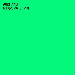 #02F77B - Spring Green Color Image