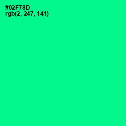 #02F78D - Caribbean Green Color Image