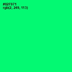 #02F971 - Spring Green Color Image