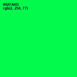 #02FA4D - Malachite Color Image