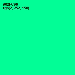 #02FC96 - Caribbean Green Color Image