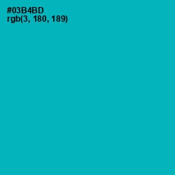 #03B4BD - Bondi Blue Color Image