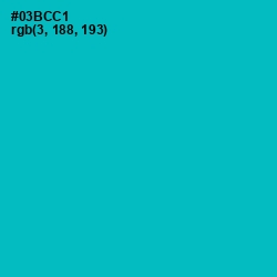#03BCC1 - Cerulean Color Image
