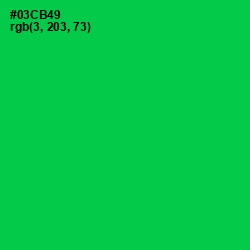 #03CB49 - Malachite Color Image