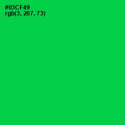 #03CF49 - Malachite Color Image
