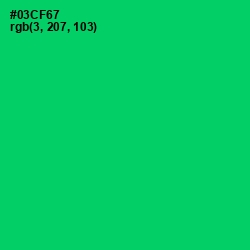 #03CF67 - Malachite Color Image