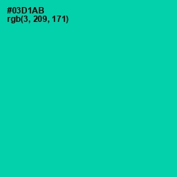 #03D1AB - Caribbean Green Color Image