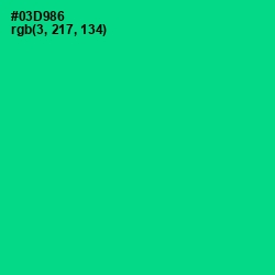 #03D986 - Caribbean Green Color Image