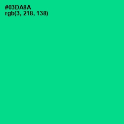 #03DA8A - Caribbean Green Color Image