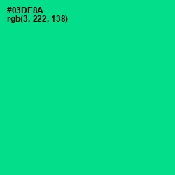 #03DE8A - Caribbean Green Color Image