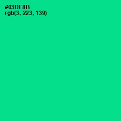 #03DF8B - Caribbean Green Color Image