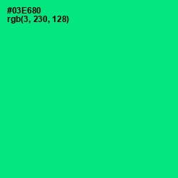#03E680 - Caribbean Green Color Image