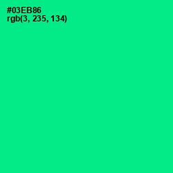 #03EB86 - Caribbean Green Color Image