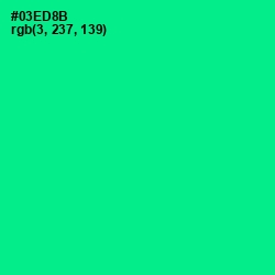 #03ED8B - Caribbean Green Color Image