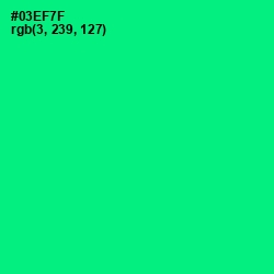 #03EF7F - Spring Green Color Image