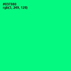 #03F980 - Caribbean Green Color Image