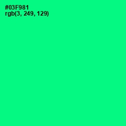#03F981 - Caribbean Green Color Image