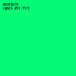 #03FB75 - Spring Green Color Image