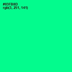 #03FB8D - Caribbean Green Color Image