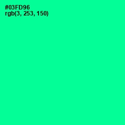 #03FD96 - Caribbean Green Color Image