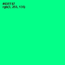 #03FF87 - Caribbean Green Color Image