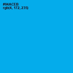 #04ACEB - Cerulean Color Image