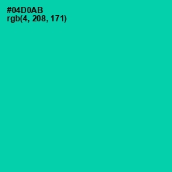 #04D0AB - Caribbean Green Color Image