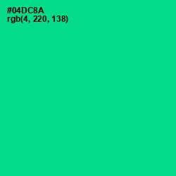 #04DC8A - Caribbean Green Color Image