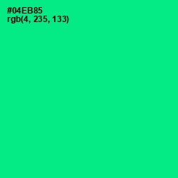 #04EB85 - Caribbean Green Color Image