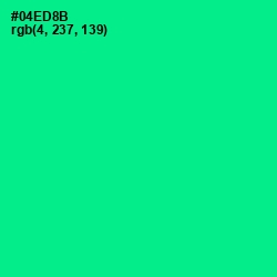 #04ED8B - Caribbean Green Color Image