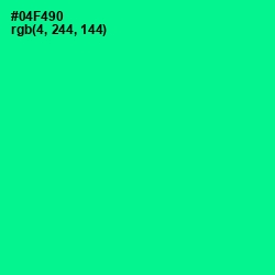 #04F490 - Caribbean Green Color Image