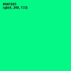 #04F885 - Caribbean Green Color Image