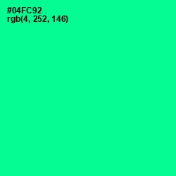 #04FC92 - Caribbean Green Color Image