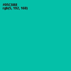 #05C0A8 - Caribbean Green Color Image