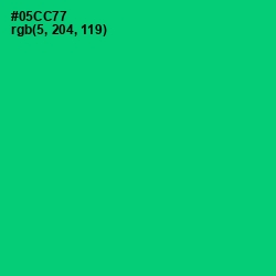 #05CC77 - Malachite Color Image
