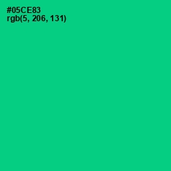 #05CE83 - Caribbean Green Color Image