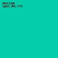 #05CEAB - Caribbean Green Color Image