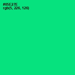 #05E27E - Spring Green Color Image