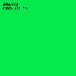 #05E94D - Malachite Color Image