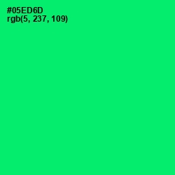 #05ED6D - Spring Green Color Image