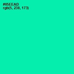 #05EEAD - Caribbean Green Color Image