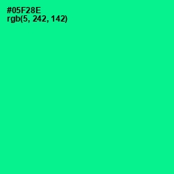 #05F28E - Caribbean Green Color Image