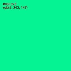 #05F393 - Caribbean Green Color Image