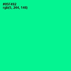 #05F492 - Caribbean Green Color Image