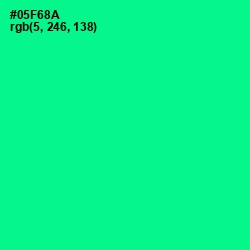 #05F68A - Caribbean Green Color Image