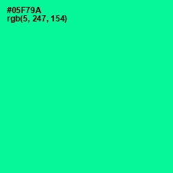 #05F79A - Caribbean Green Color Image